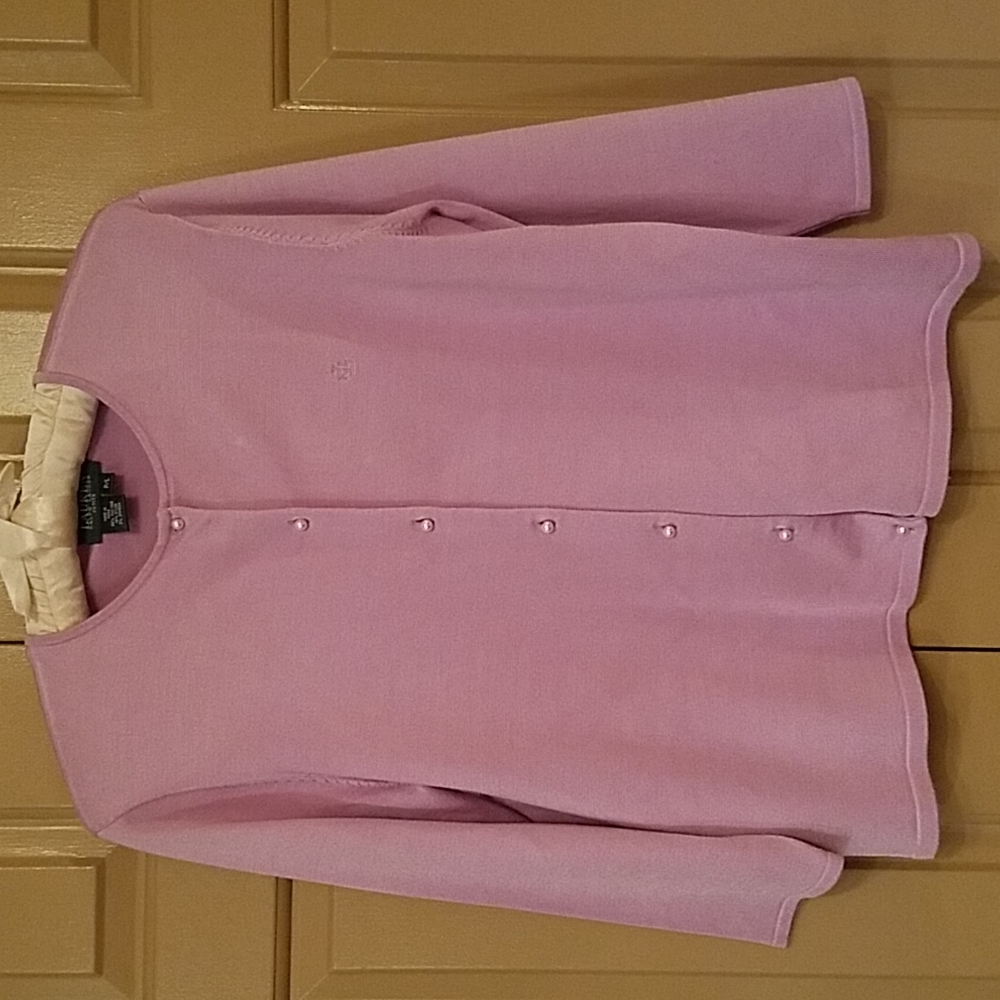 Lauren Ralph Lauren petite 3/4 sleeve silk sweater